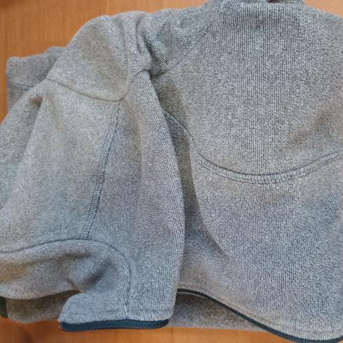 groen-grijze golf met volledige rits