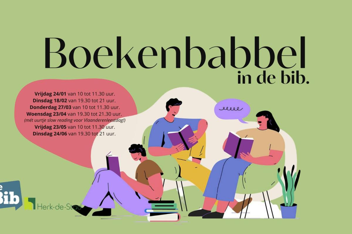 Boekenbabbel in de bib © Bibliotheek Herk-de-Stad